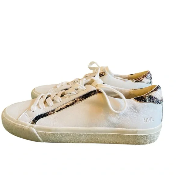 Madewell Sidewalk Low Top Sneakers in Snake Embossed Leather - Picture 4 of 12